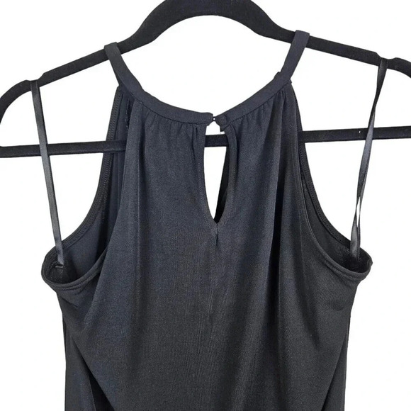 White House Black Market Black Halter Top Blouse Sleeveless Size X Small WHBM XS - Picture 3 of 9